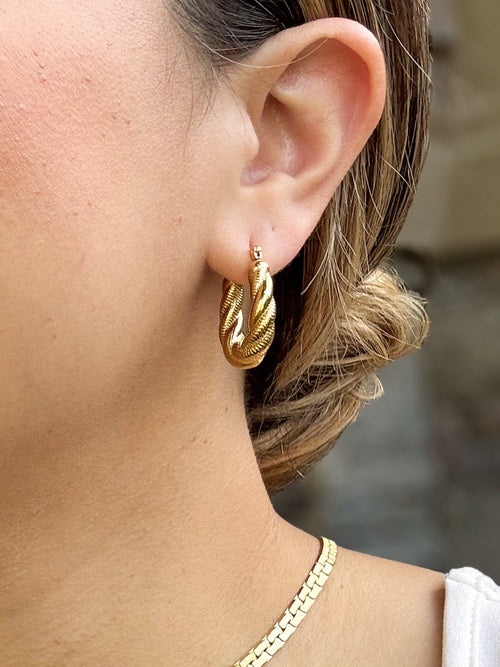 Orolia Textured Hoops