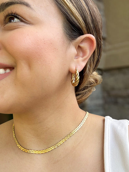 Orolia Textured Hoops