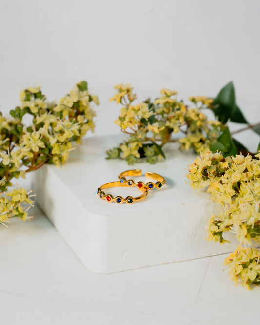 Arcoíris Dorado Ring